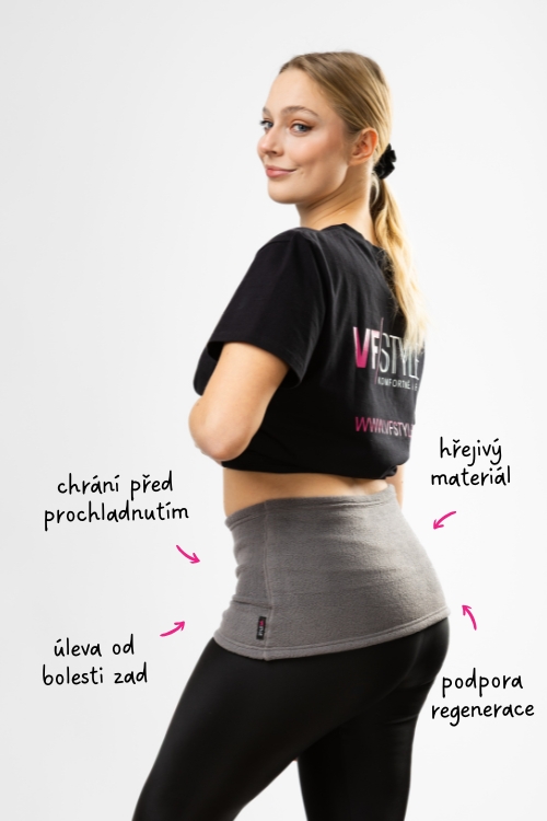 Hřejivý ledvinový pás Comfort šedý - výhody produktu